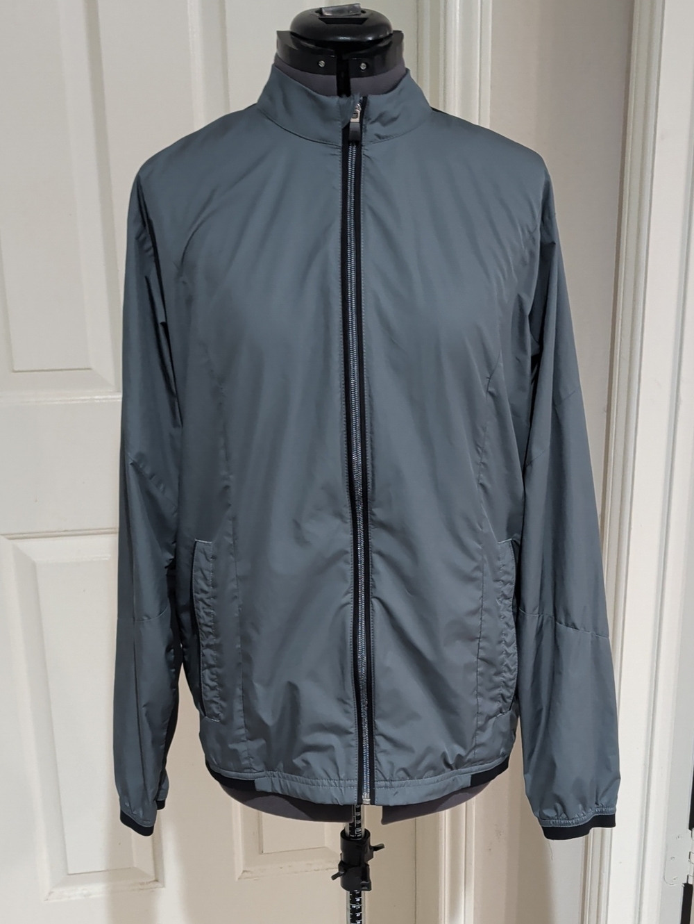 adidas Climaproof Windbreaker Jacket in Slate Gray Men's Medium